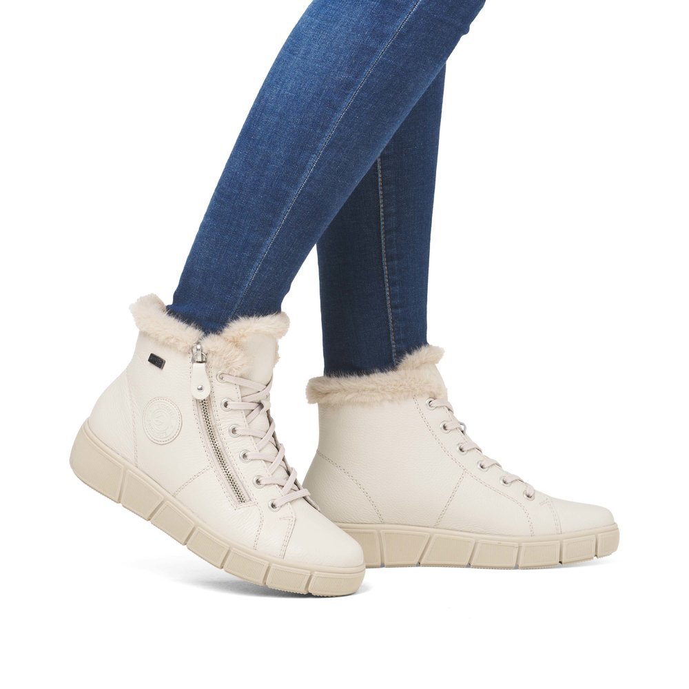 Remonte D1T72-80 Anatomical Leather Ankle Boot Ivory Remonte D1T72-80 Anatomical Leather Ankle Boot Ivory