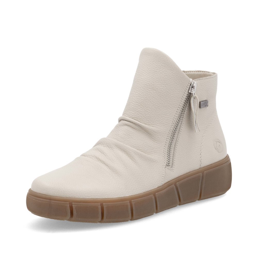 Remonte D1T73-60 Anatomical Leather Ankle Boot Ivory Remonte D1T73-60 Anatomical Leather Ankle Boot Ivory