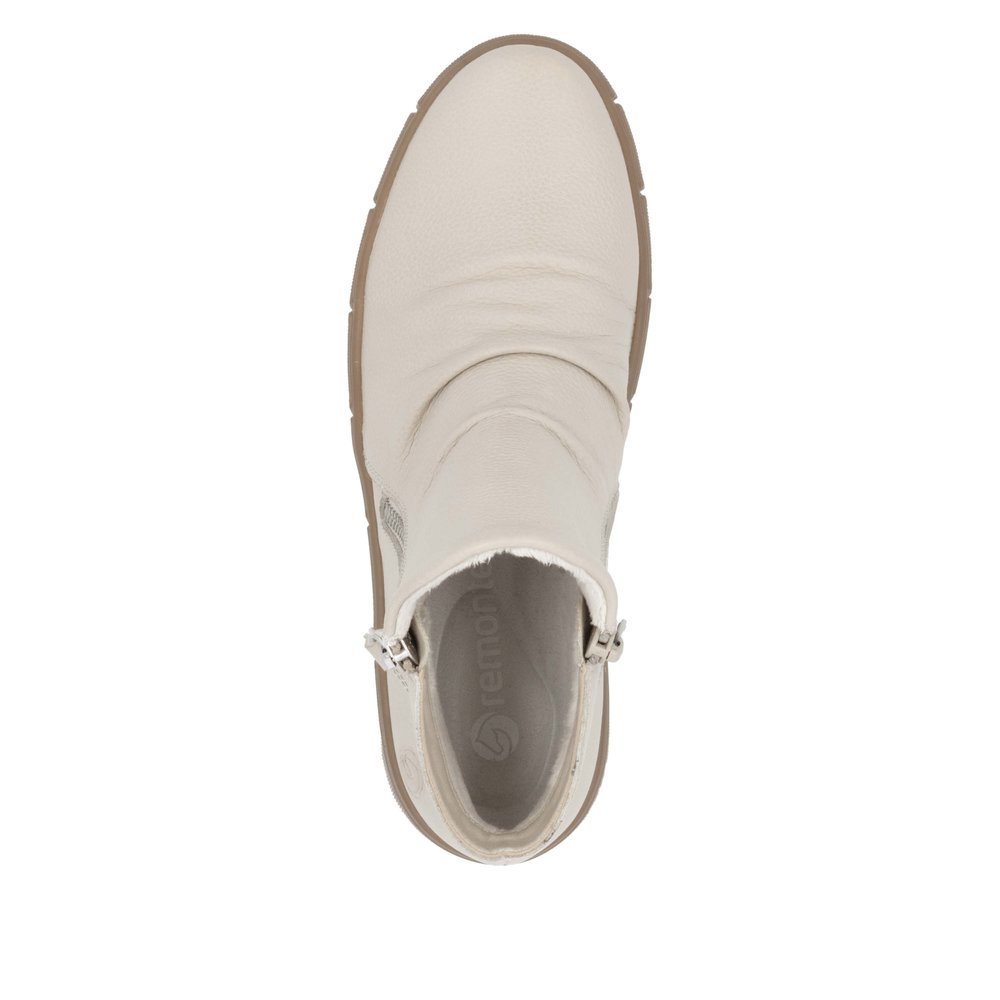 Remonte D1T73-60 Anatomical Leather Ankle Boot Ivory Remonte D1T73-60 Anatomical Leather Ankle Boot Ivory