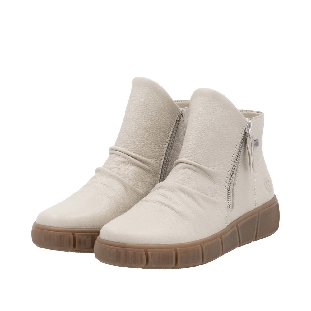 Remonte D1T73-60 Anatomical Leather Ankle Boot Ivory Remonte D1T73-60 Anatomical Leather Ankle Boot Ivory