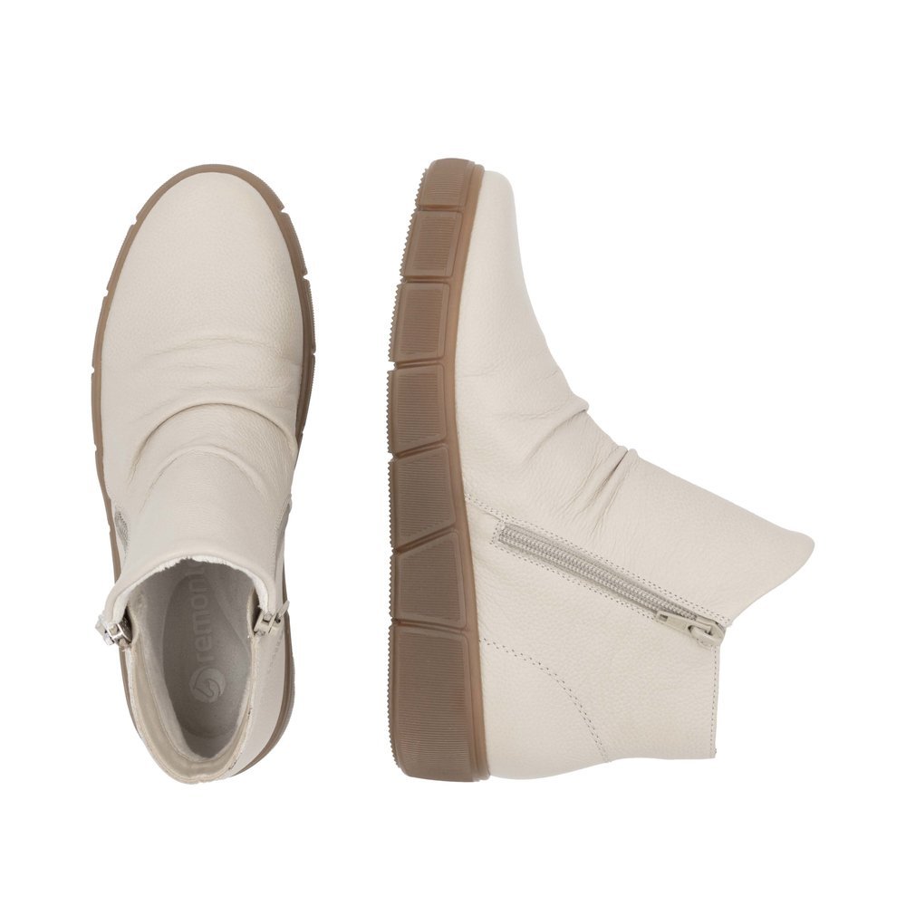 Remonte D1T73-60 Anatomical Leather Ankle Boot Ivory Remonte D1T73-60 Anatomical Leather Ankle Boot Ivory