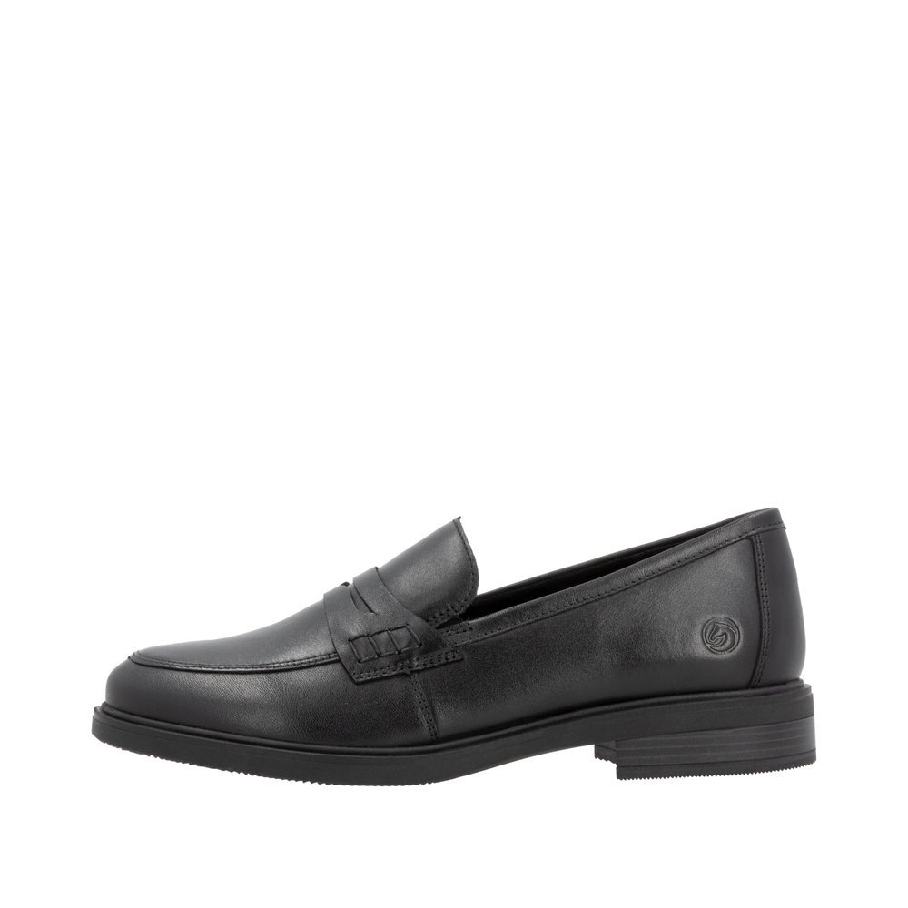 Remonte D1U01-01 Anatomical Leather Moccasin Black Remonte D1U01-01 Anatomical Leather Moccasin Black