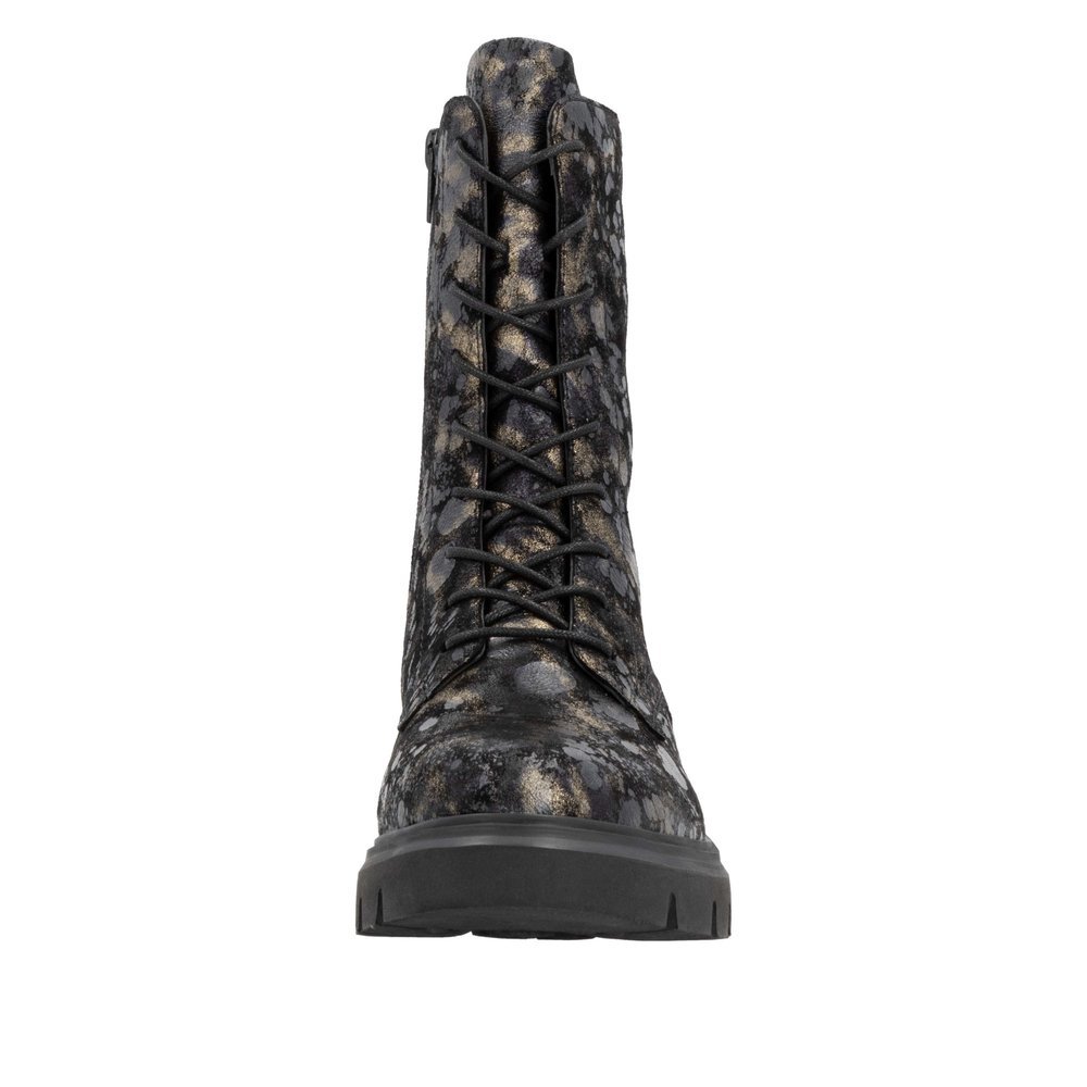 Remonte D1W72-03 Anatomic Leather Ankle Boot Black Bronze Remonte D1W72-03 Anatomic Leather Ankle Boot Black Bronze