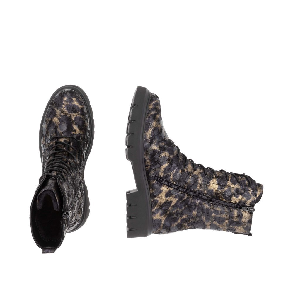 Remonte D1W72-03 Anatomic Leather Ankle Boot Black Bronze Remonte D1W72-03 Anatomic Leather Ankle Boot Black Bronze