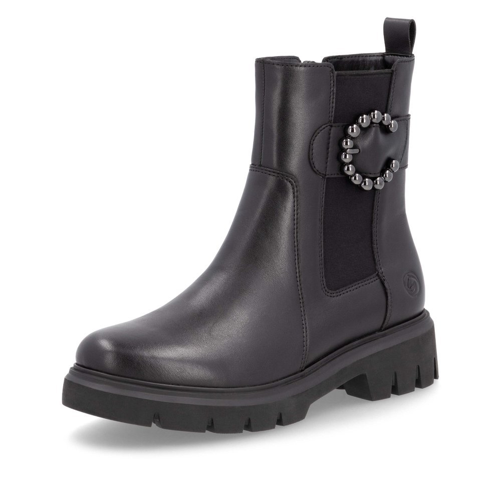Remonte D1W74-00 Anatomic Leather Ankle Boot Black Remonte D1W74-00 Anatomic Leather Ankle Boot Black