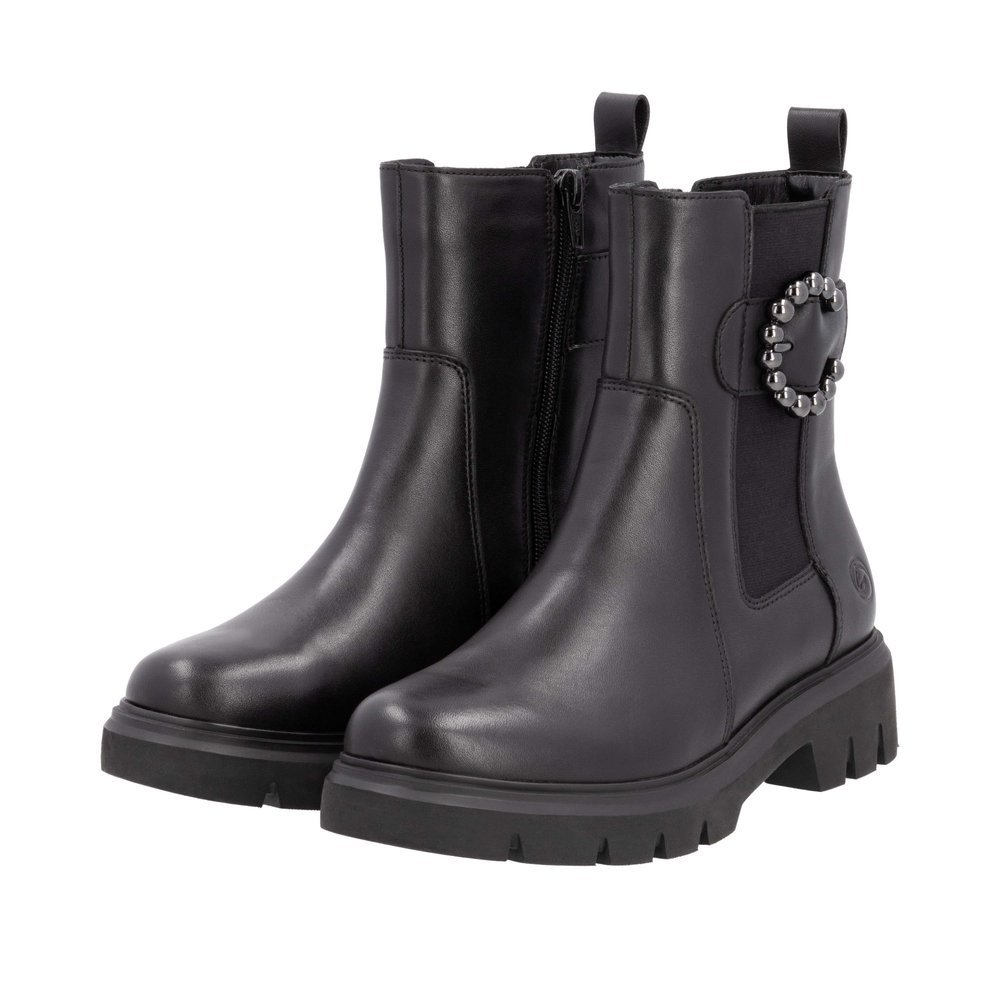 Remonte D1W74-00 Anatomic Leather Ankle Boot Black Remonte D1W74-00 Anatomic Leather Ankle Boot Black