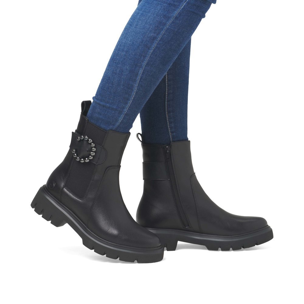 Remonte D1W74-00 Anatomic Leather Ankle Boot Black Remonte D1W74-00 Anatomic Leather Ankle Boot Black