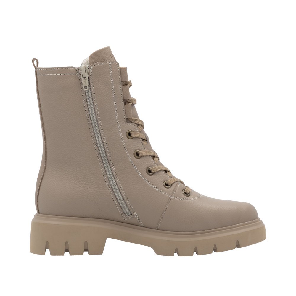 Remonte D1W76-20 Anatomic Leather Ankle Boot Beige Remonte D1W76-20 Anatomic Leather Ankle Boot Beige