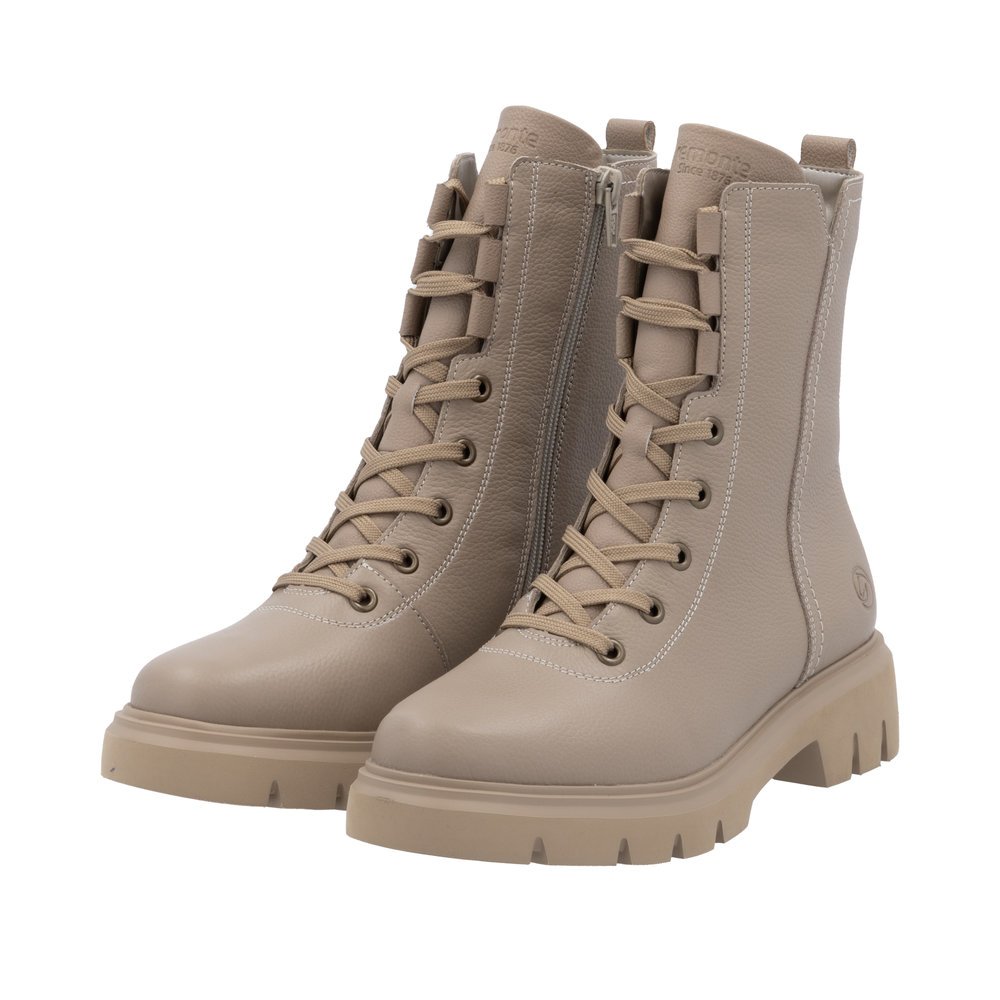Remonte D1W76-20 Anatomic Leather Ankle Boot Beige Remonte D1W76-20 Anatomic Leather Ankle Boot Beige