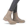 Remonte D1W76-20 Anatomic Leather Ankle Boot Beige Remonte D1W76-20 Anatomic Leather Ankle Boot Beige