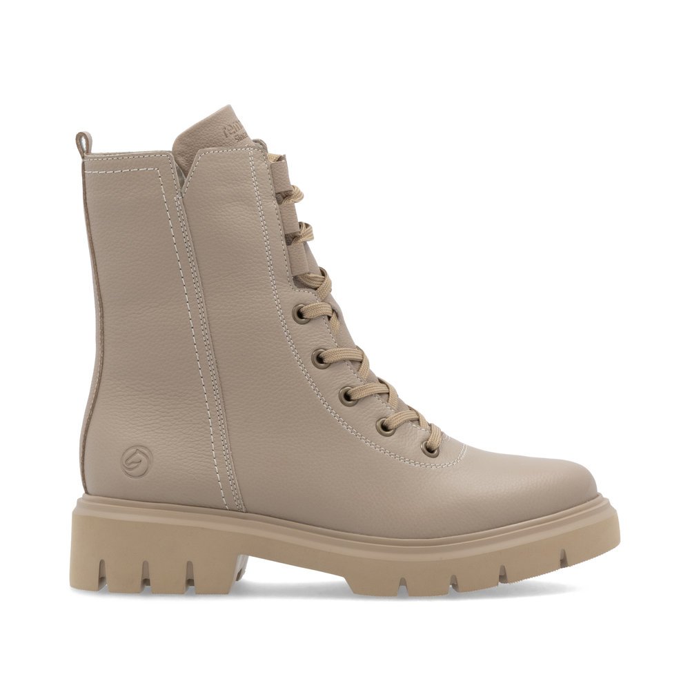 Remonte D1W76-20 Anatomic Leather Ankle Boot Beige Remonte D1W76-20 Anatomic Leather Ankle Boot Beige