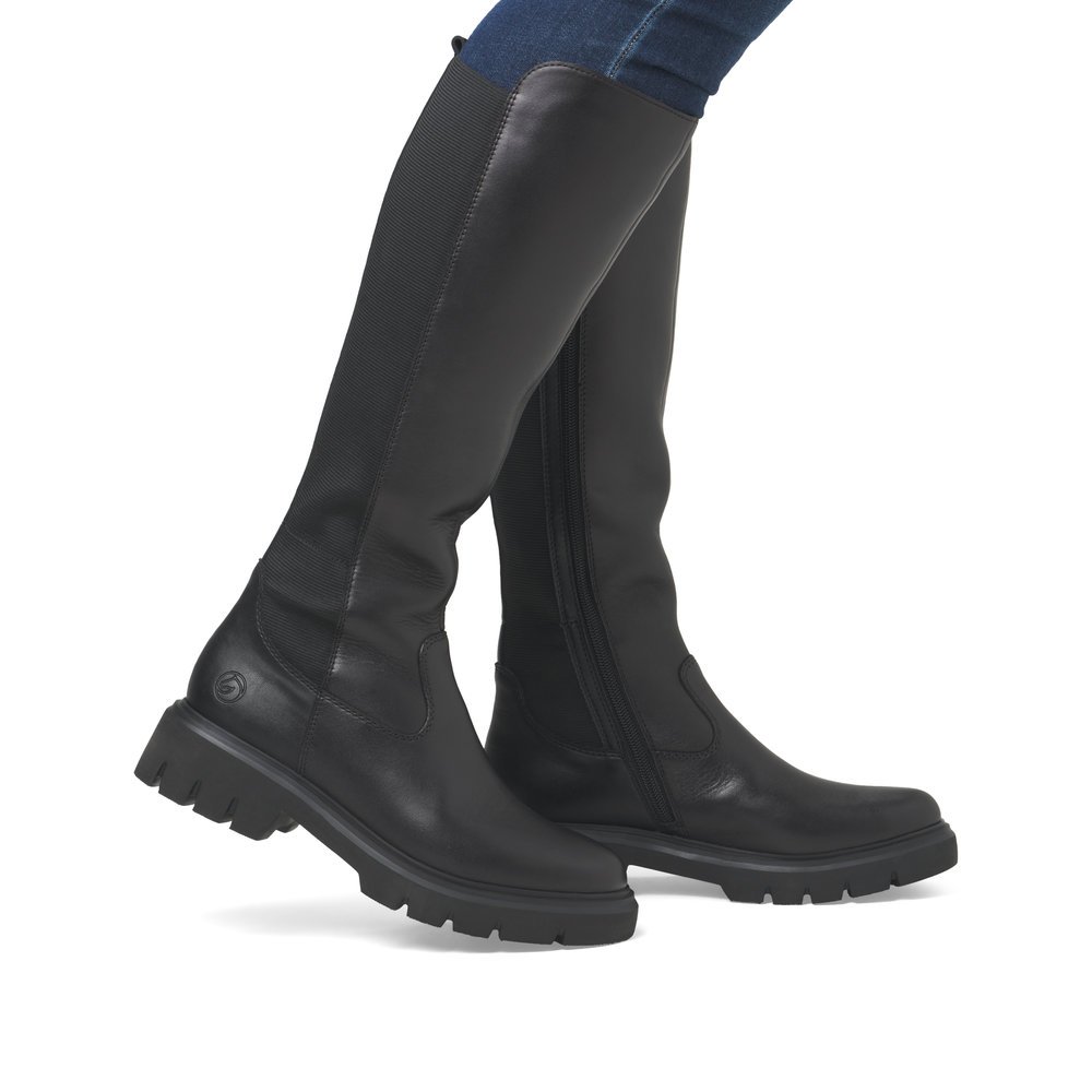 Remonte D1W77-00 Anatomical Leather Boot Black 3,5cm Remonte D1W77-00 Anatomical Leather Boot Black 3,5cm
