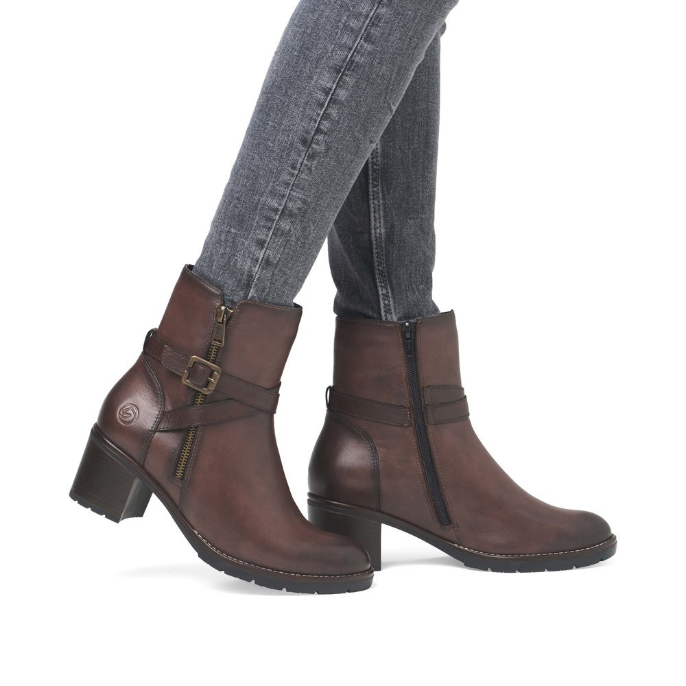Remonte D2A72-25 Anatomic Leather Ankle Boot Brown Remonte D2A72-25 Anatomic Leather Ankle Boot Brown