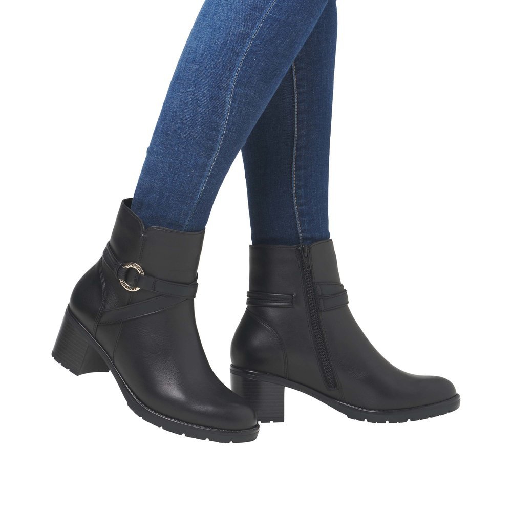 Remonte D2A73-00 Anatomic Leather Ankle Boot Black Remonte D2A73-00 Anatomic Leather Ankle Boot Black