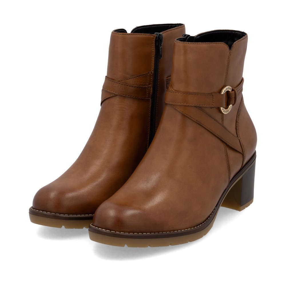 Remonte D2A73-24 Anatomic Leather Ankle Boot Tan Remonte D2A73-24 Anatomic Leather Ankle Boot Tan