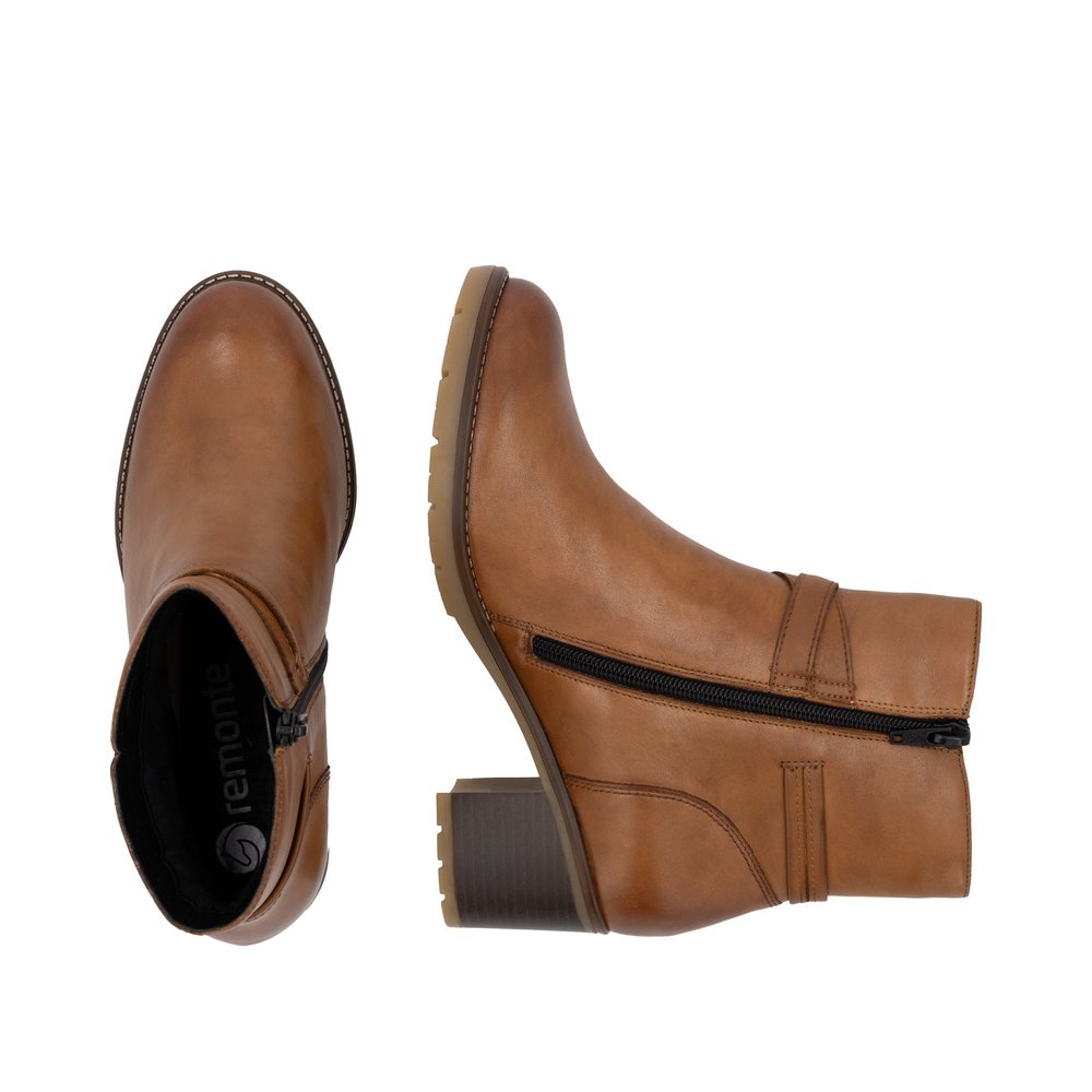 Remonte D2A73-24 Anatomic Leather Ankle Boot Tan Remonte D2A73-24 Anatomic Leather Ankle Boot Tan