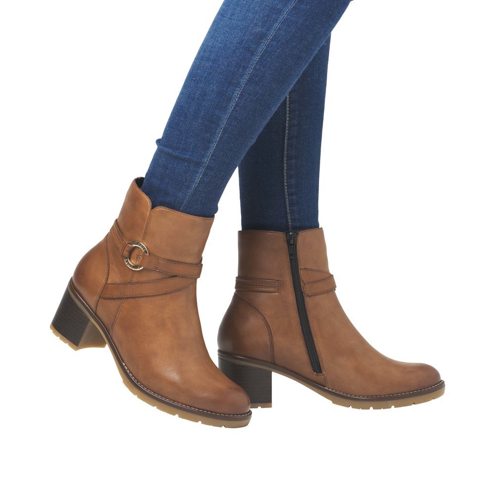 Remonte D2A73-24 Anatomic Leather Ankle Boot Tan Remonte D2A73-24 Anatomic Leather Ankle Boot Tan