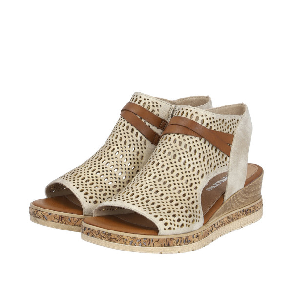 Remonte D3075-60 Ανατομική Δερμάτινη Πλατφόρμα Χρυσή 5cm