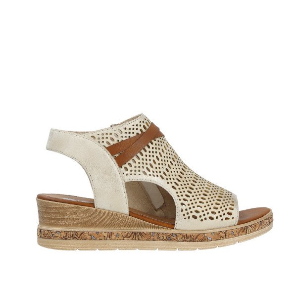 Remonte D3075-60 Ανατομική Δερμάτινη Πλατφόρμα Χρυσή 5cm