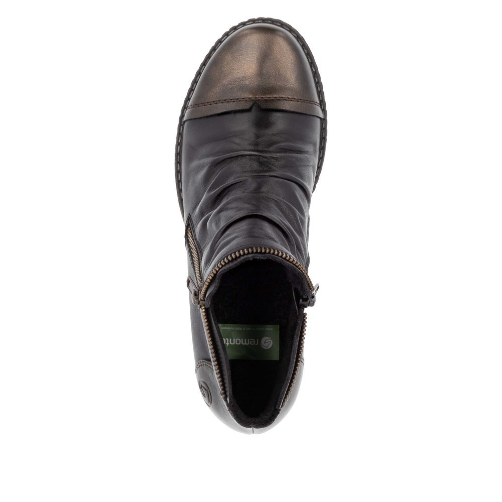 Remonte D4380-03 Anatomic Leather Ankle Boot Black Remonte D4380-03 Anatomic Leather Ankle Boot Black