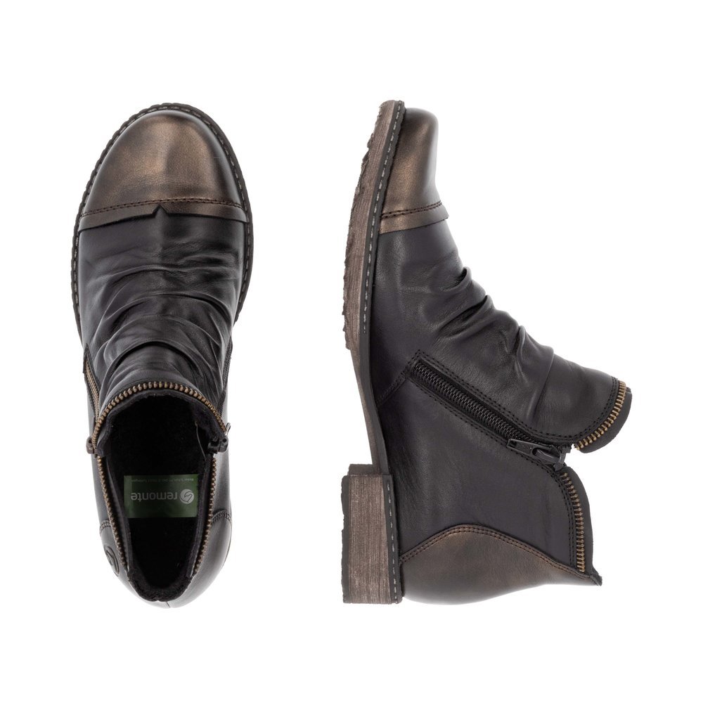 Remonte D4380-03 Anatomic Leather Ankle Boot Black Remonte D4380-03 Anatomic Leather Ankle Boot Black