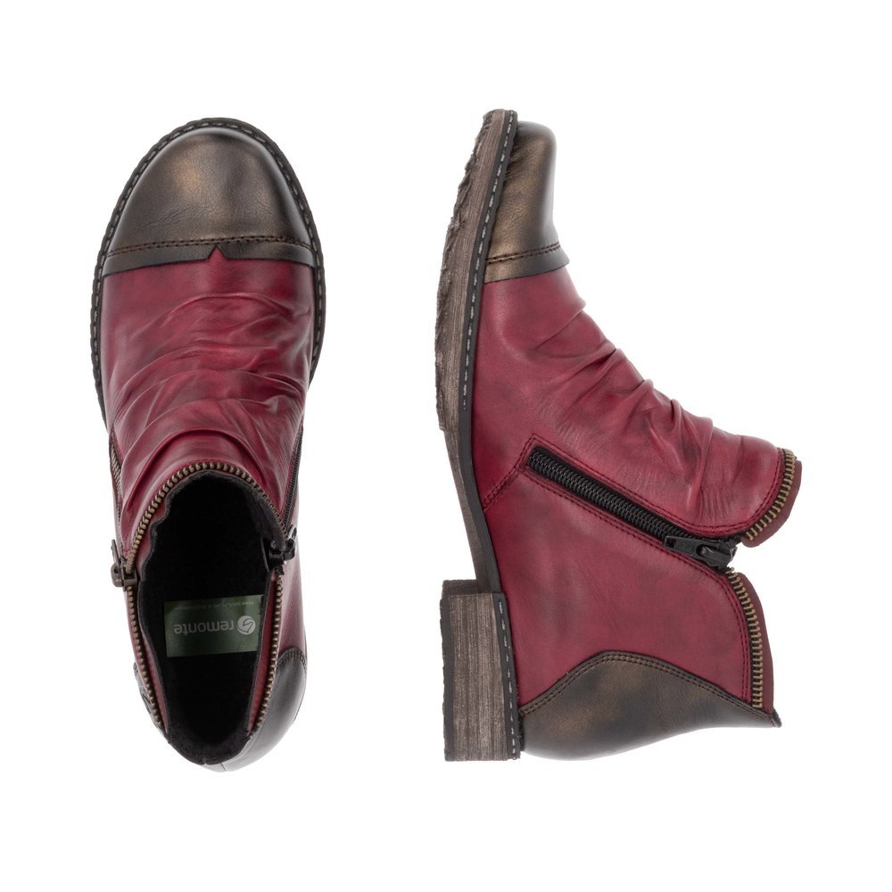 Remonte D4380-35 Anatomic Leather Ankle Boot Burgundy Remonte D4380-35 Anatomic Leather Ankle Boot Burgundy