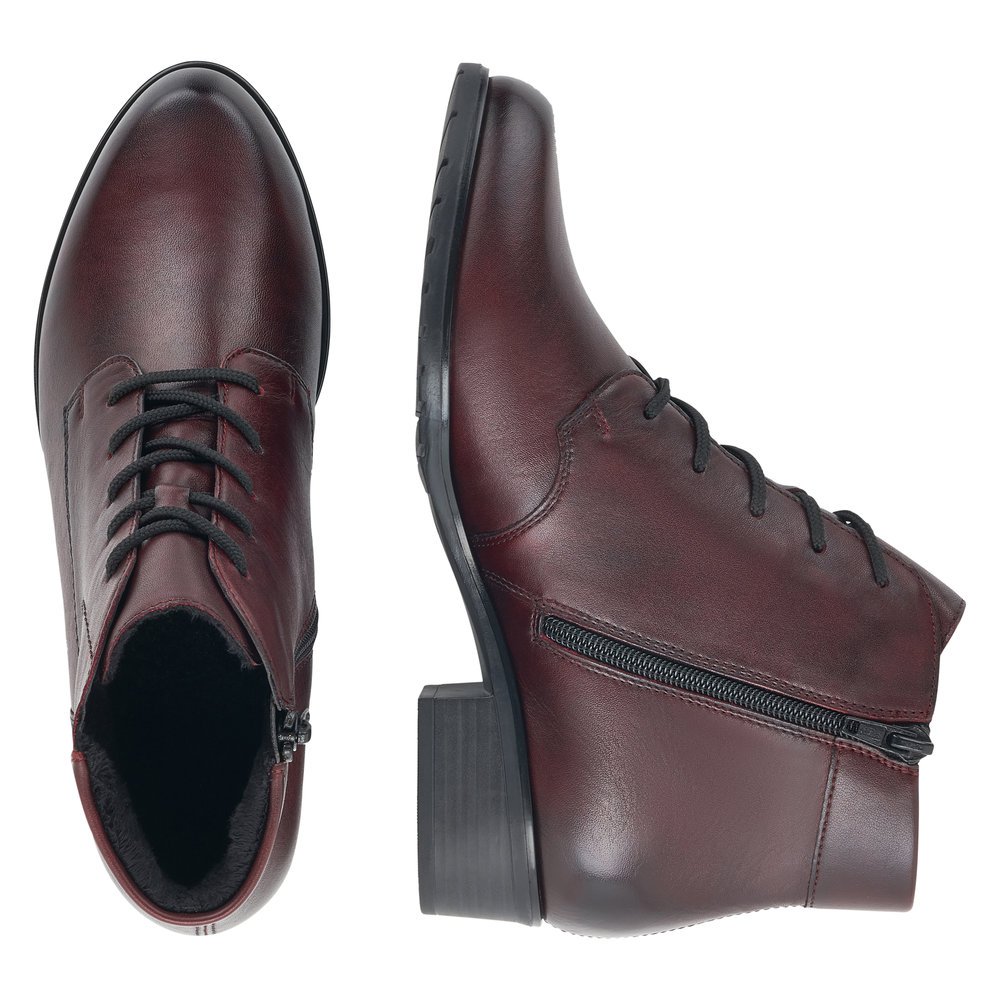 Remonte D6877-35 Anatomic Leather Ankle Boot Burgundy Remonte D6877-35 Anatomic Leather Ankle Boot Burgundy