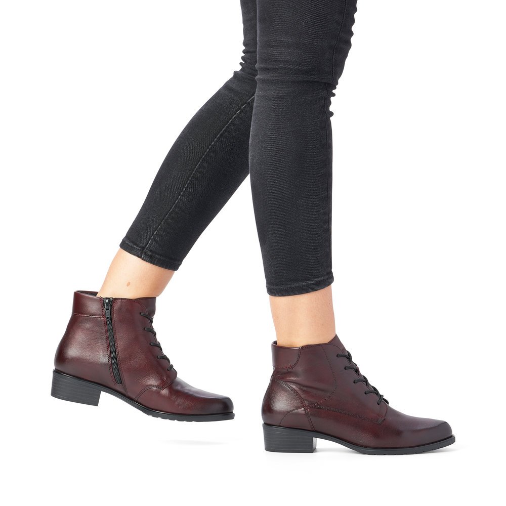 Remonte D6877-35 Anatomic Leather Ankle Boot Burgundy Remonte D6877-35 Anatomic Leather Ankle Boot Burgundy