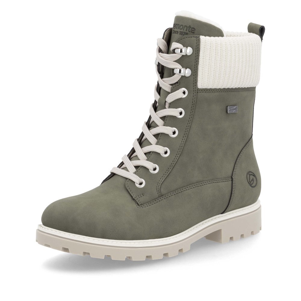 Remonte D8482-54 Anatomic Leather Ankle Boot Khaki Remonte D8482-54 Anatomic Leather Ankle Boot Khaki