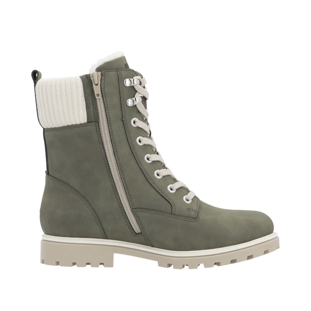 Remonte D8482-54 Anatomic Leather Ankle Boot Khaki Remonte D8482-54 Anatomic Leather Ankle Boot Khaki