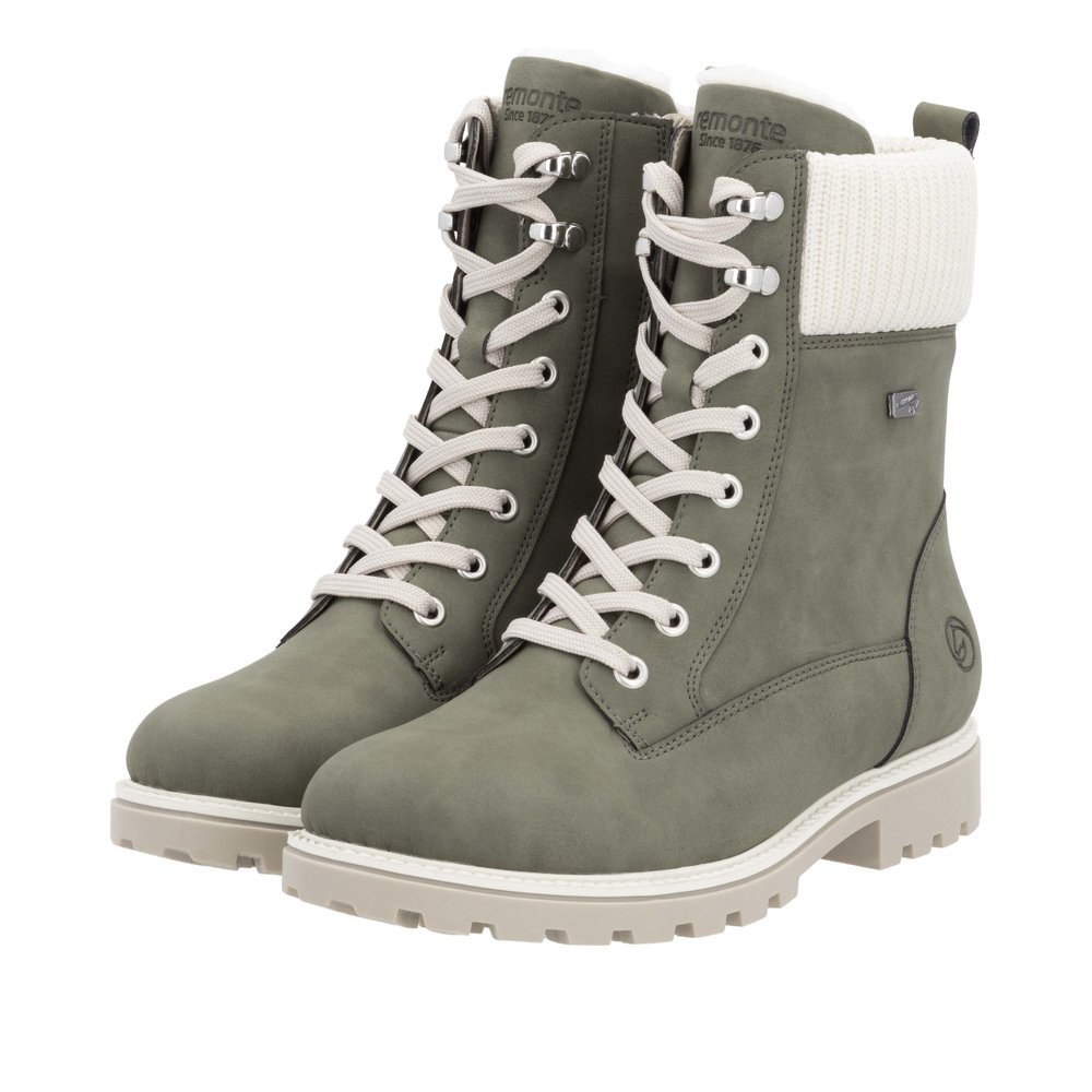 Remonte D8482-54 Anatomic Leather Ankle Boot Khaki Remonte D8482-54 Anatomic Leather Ankle Boot Khaki