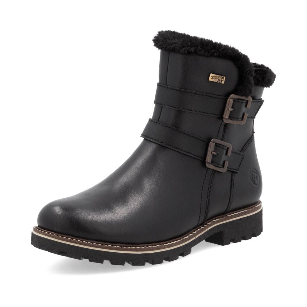 Remonte D8484-00 Anatomic Leather Ankle Boot Black Remonte D8484-00 Anatomic Leather Ankle Boot Black
