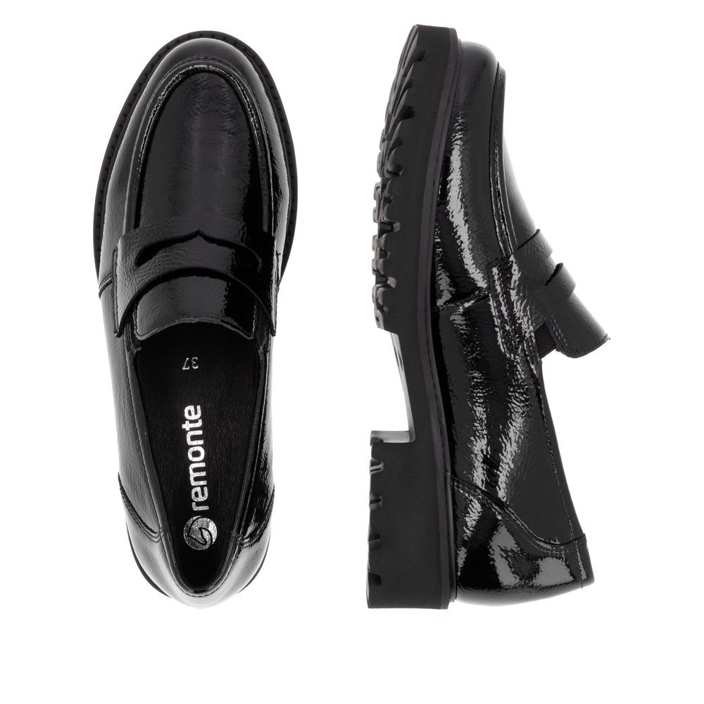 Remonte D8602-00 Anatomical Leather Moccasin Black Remonte D8602-00 Anatomical Leather Moccasin Black