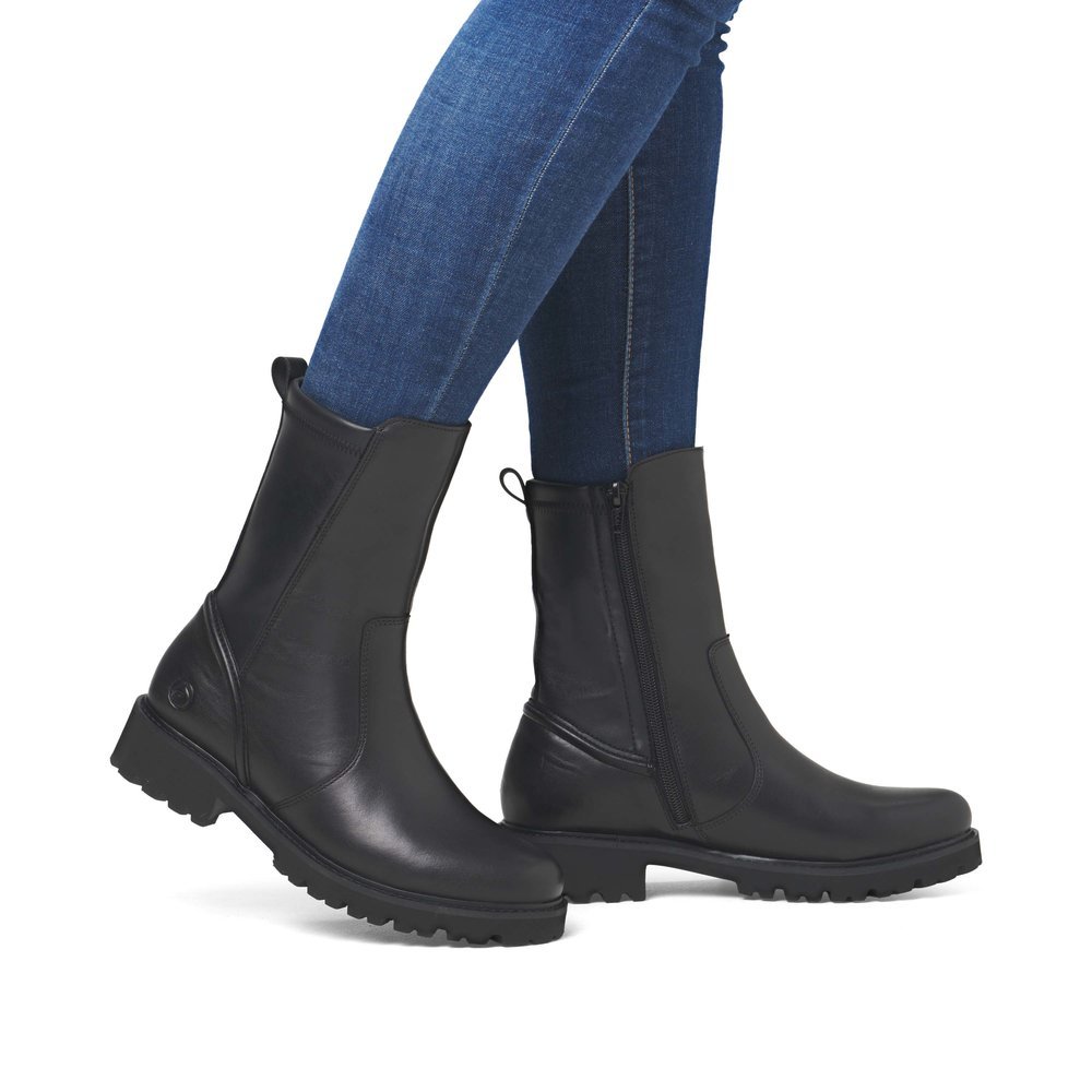 Remonte D8662-00 Anatomic Leather Ankle Boot Black Remonte D8662-00 Anatomic Leather Ankle Boot Black