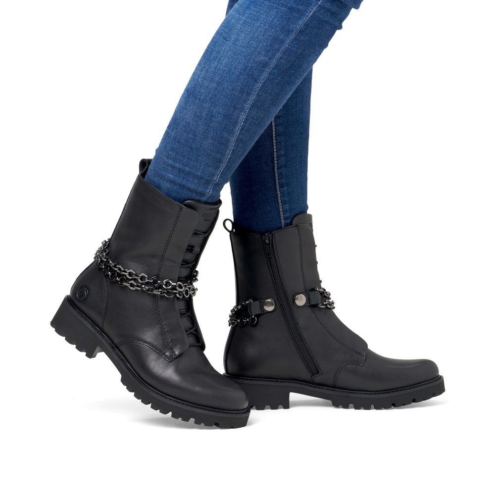Remonte D8665-00 Anatomic Leather Ankle Boot Black Remonte D8665-00 Anatomic Leather Ankle Boot Black