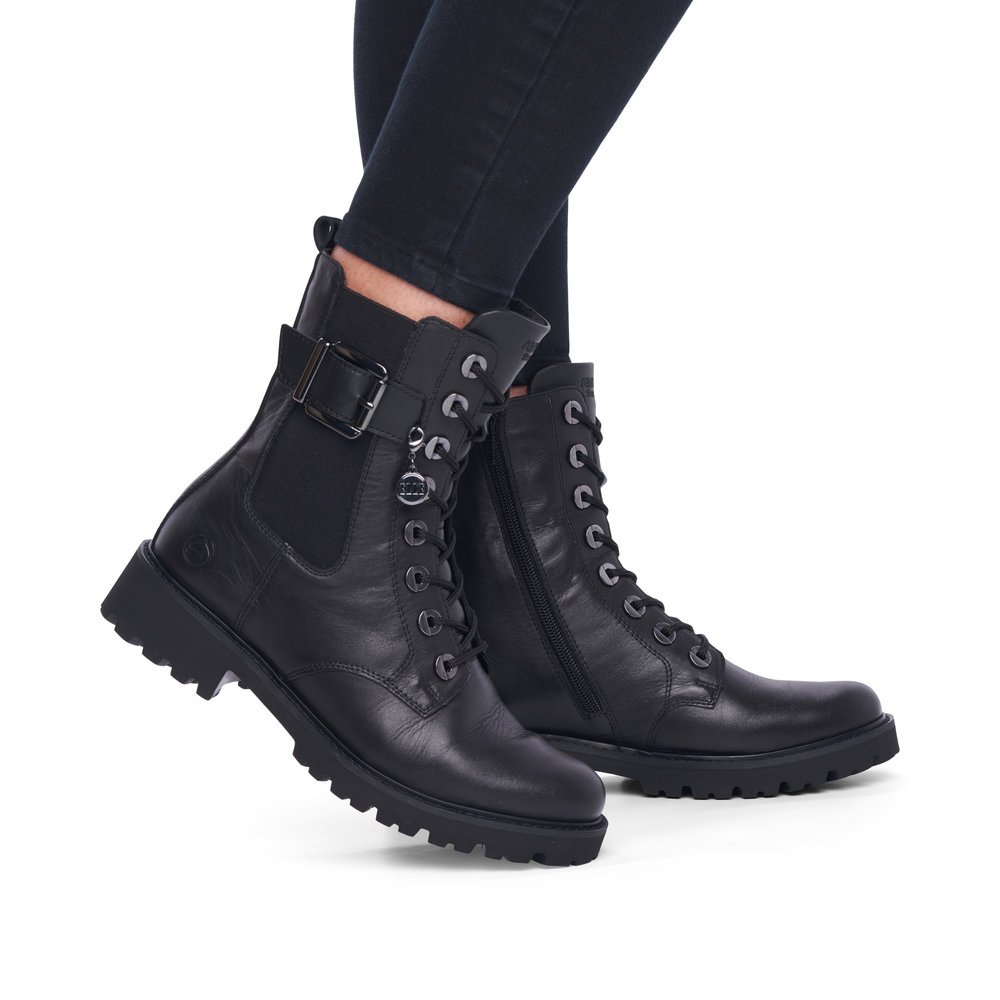 Remonte D8668-00 Anatomic Leather Ankle Boot Black Remonte D8668-00 Anatomic Leather Ankle Boot Black