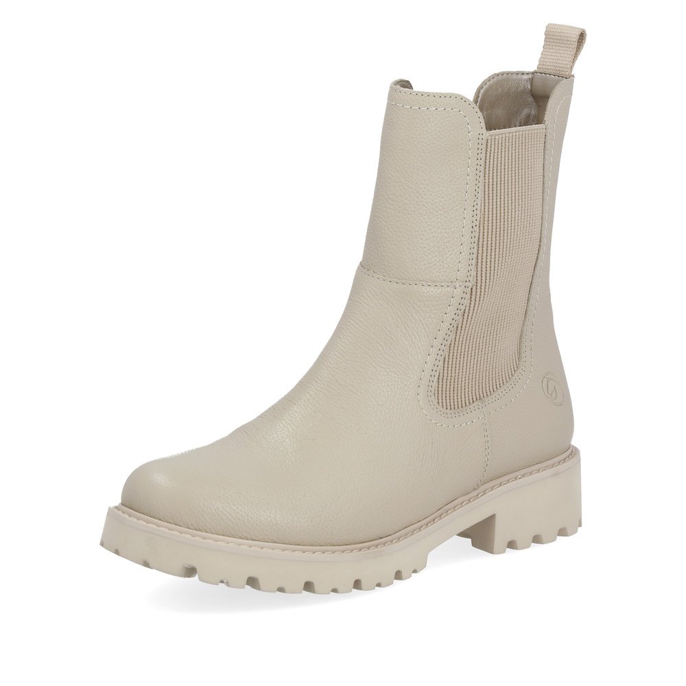 Remonte D8694-60 Anatomic Leather Ankle Boot Beige Remonte D8694-60 Anatomic Leather Ankle Boot Beige
