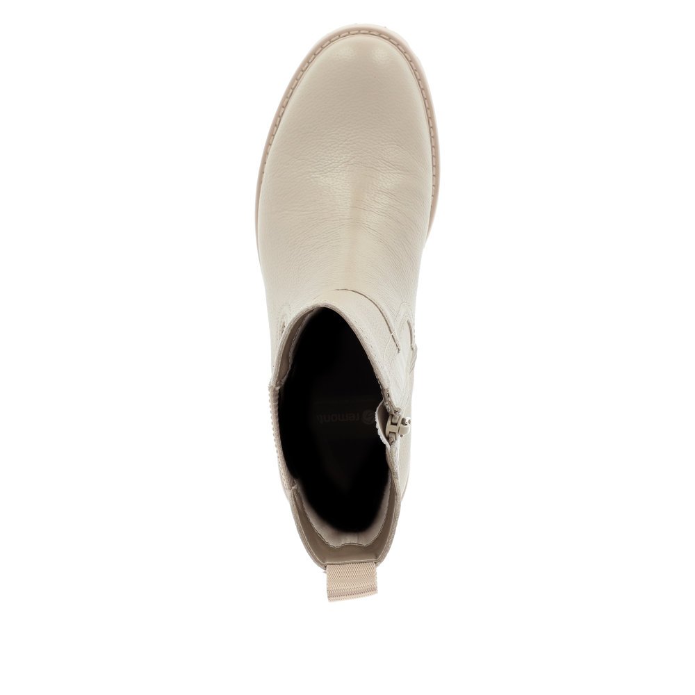Remonte D8694-60 Anatomic Leather Ankle Boot Beige Remonte D8694-60 Anatomic Leather Ankle Boot Beige