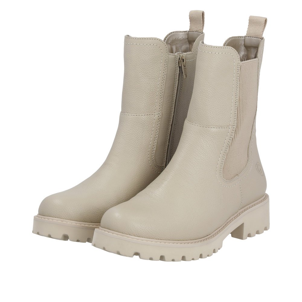 Remonte D8694-60 Anatomic Leather Ankle Boot Beige Remonte D8694-60 Anatomic Leather Ankle Boot Beige