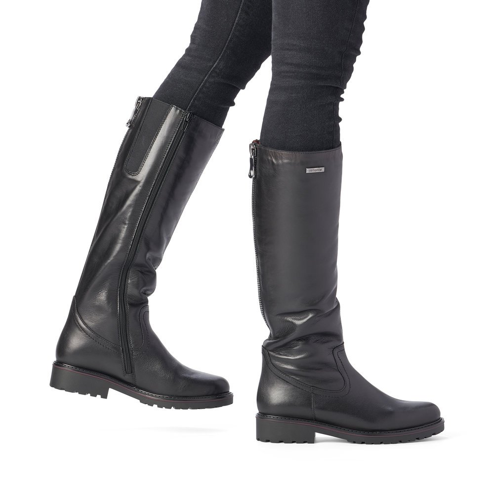 Remonte R6576-01 Anatomic Leather Boot Black Remonte R6576-01 Anatomic Leather Boot Black