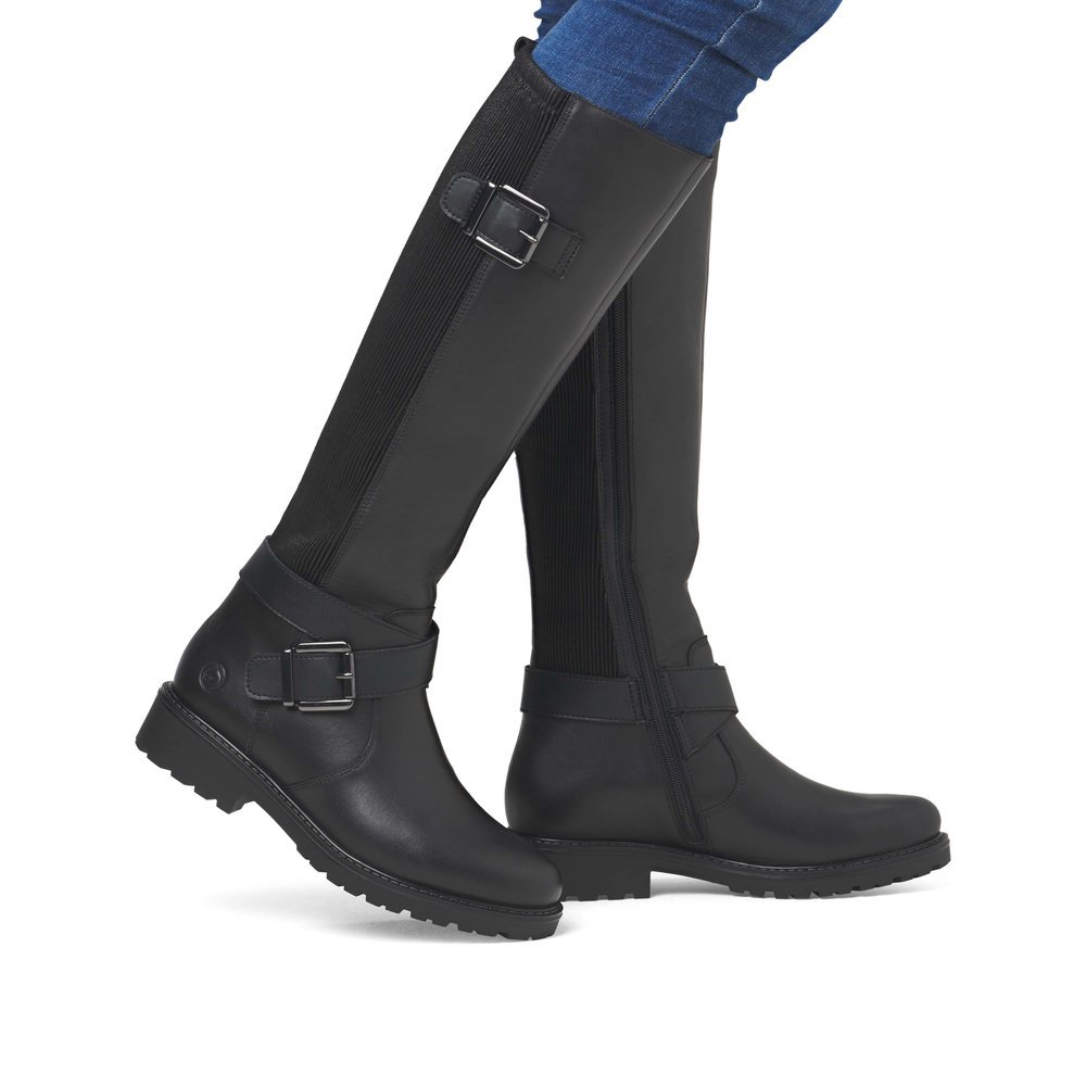 Remonte R6593-00 Anatomical Leather Boot Black Remonte R6593-00 Anatomical Leather Boot Black