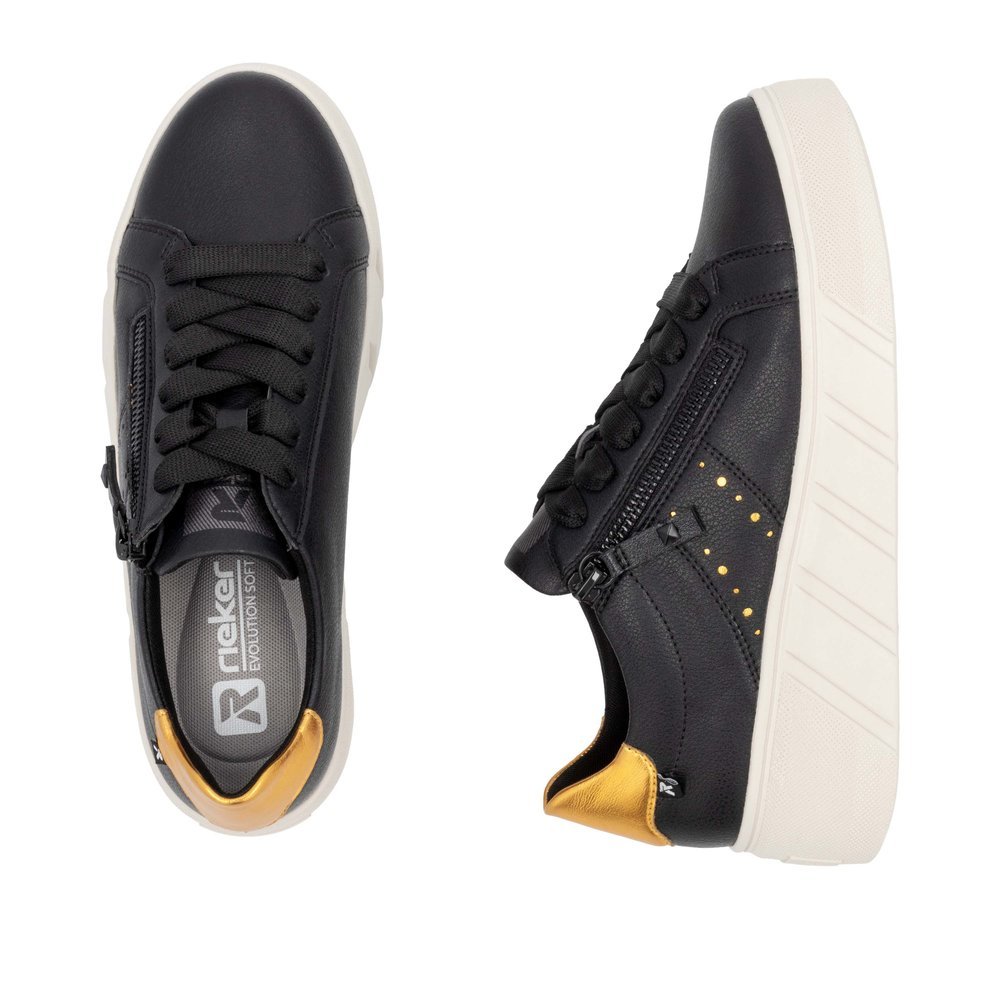 Rieker W0505-01 Anatomical Leather Sneaker Black Rieker W0505-01 Anatomical Leather Sneaker Black