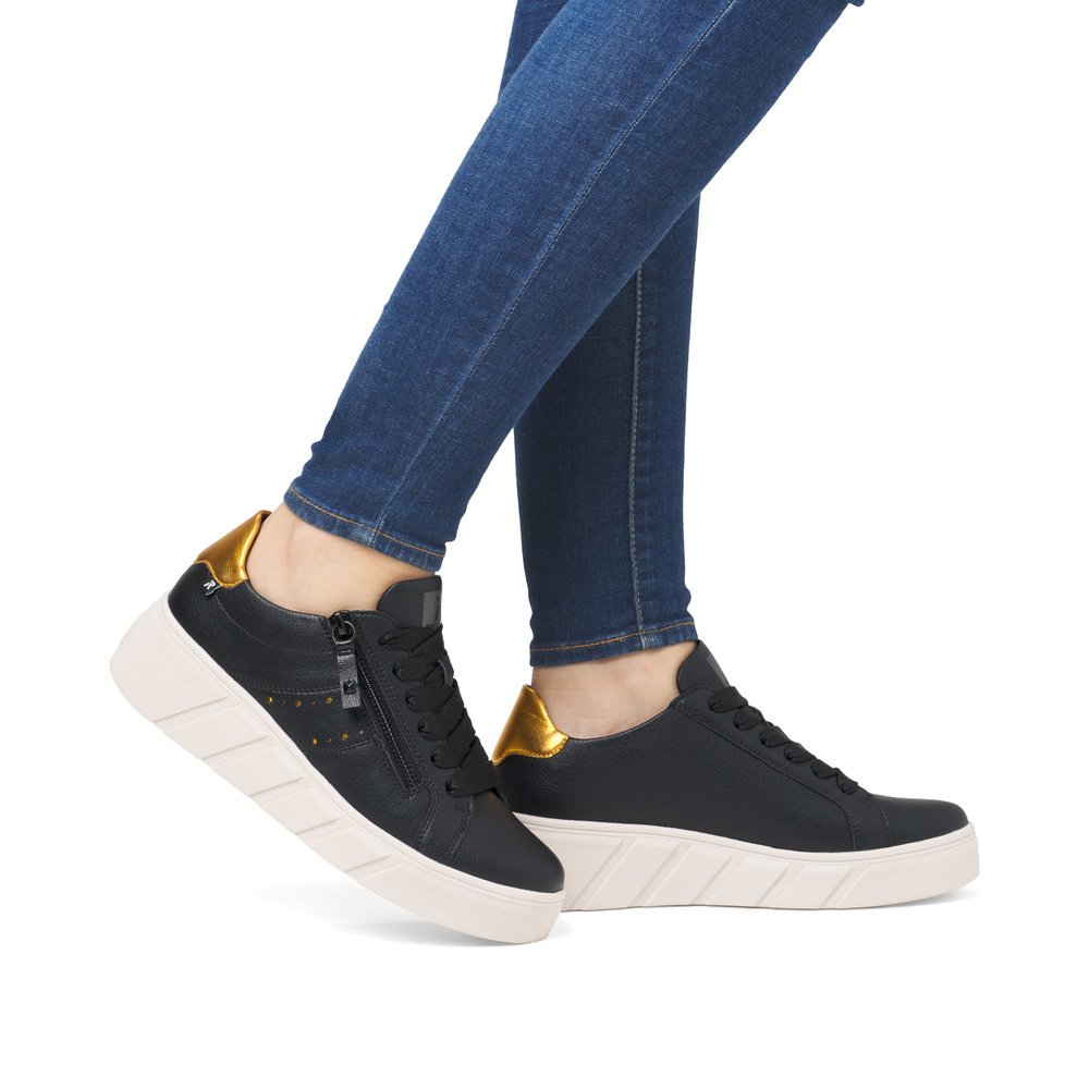 Rieker W0505-01 Anatomical Leather Sneaker Black Rieker W0505-01 Anatomical Leather Sneaker Black