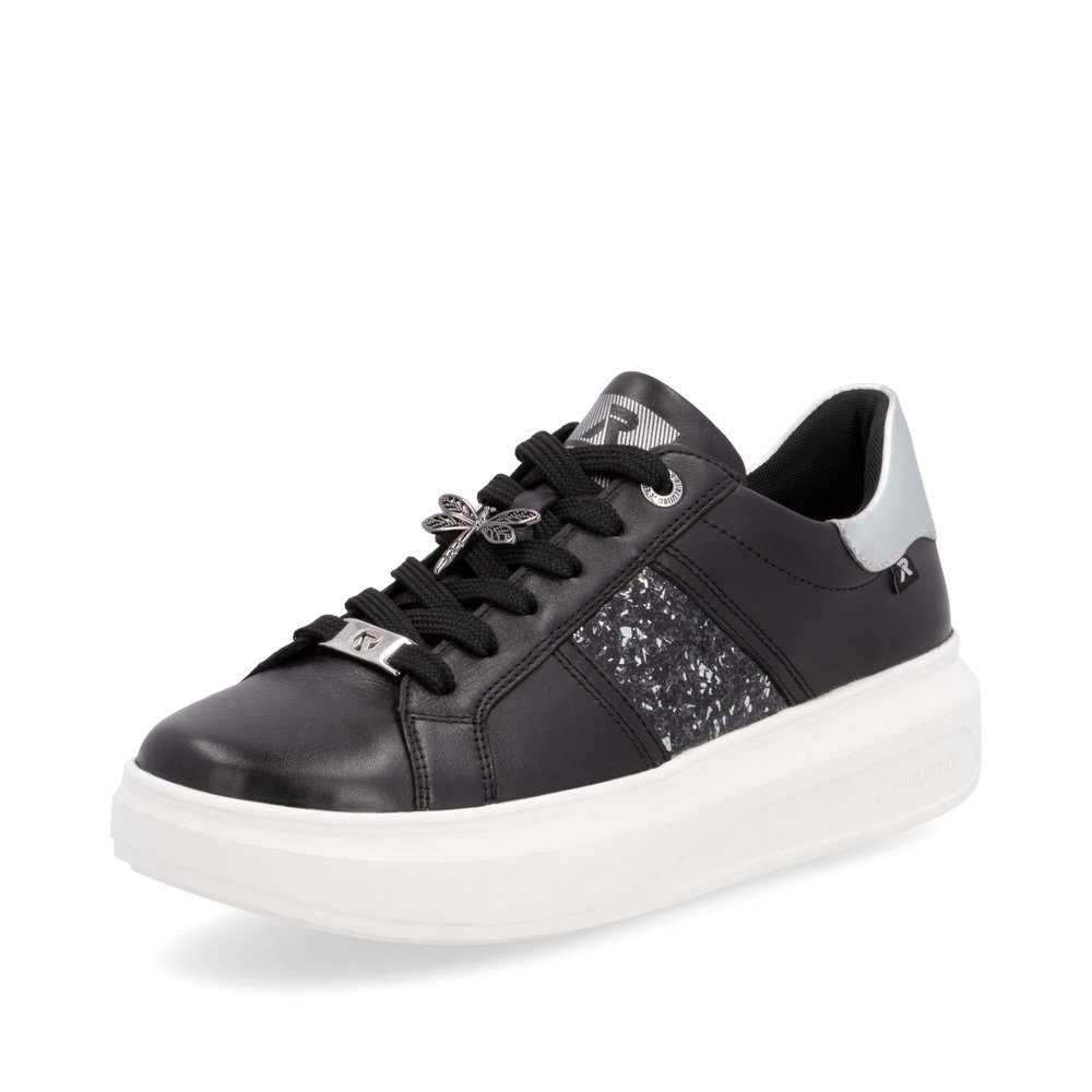 Rieker W1202-00 Anatomical Leather Sneaker Black Rieker W1202-00 Anatomical Leather Sneaker Black