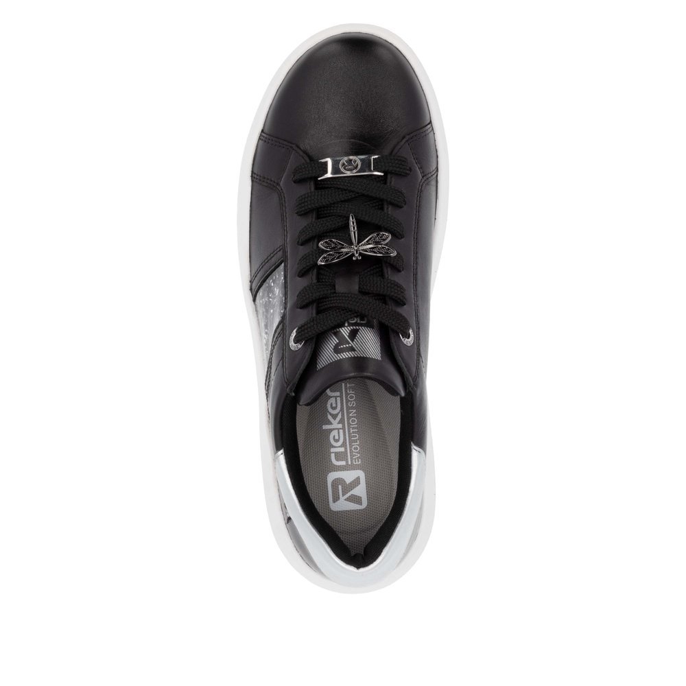 Rieker W1202-00 Anatomical Leather Sneaker Black Rieker W1202-00 Anatomical Leather Sneaker Black