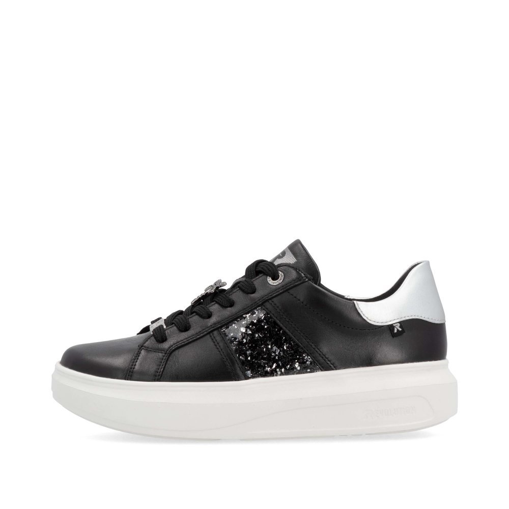 Rieker W1202-00 Anatomical Leather Sneaker Black Rieker W1202-00 Anatomical Leather Sneaker Black