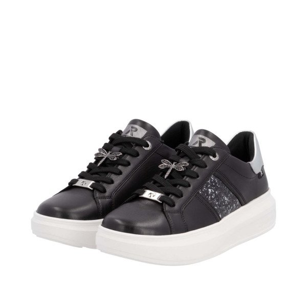 Rieker W1202-00 Anatomical Leather Sneaker Black Rieker W1202-00 Anatomical Leather Sneaker Black