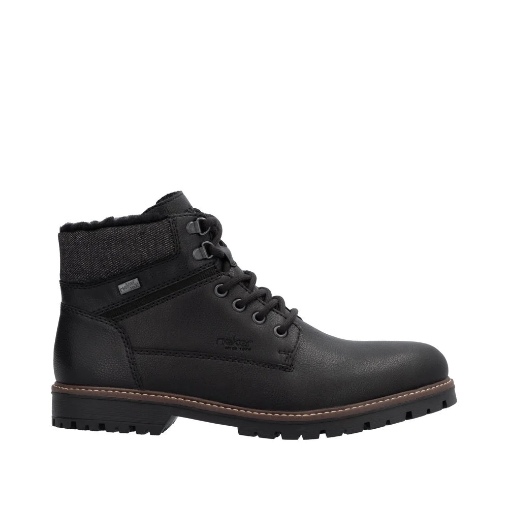 Rieker F3611 01 Leather Anatomic Boot Black