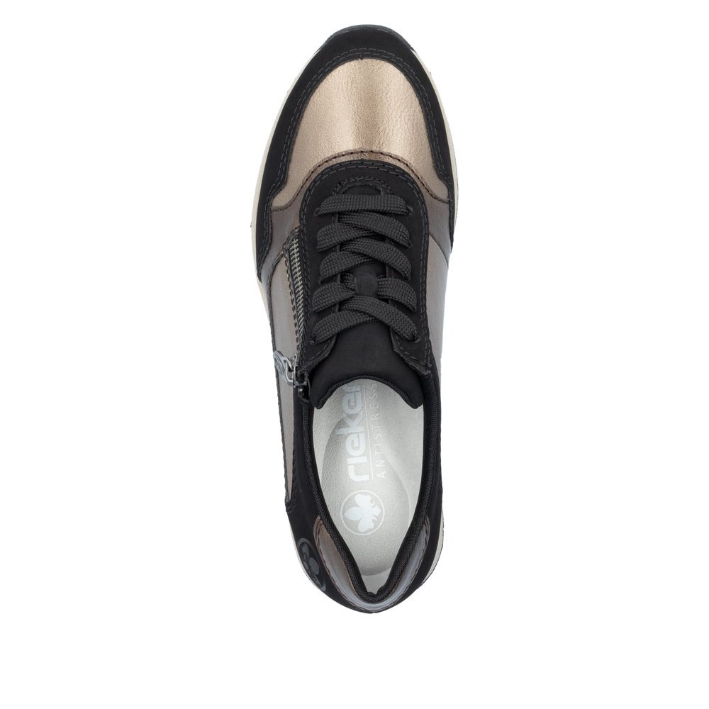 Rieker N9301-91 Anatomical Leather Sneaker Gold