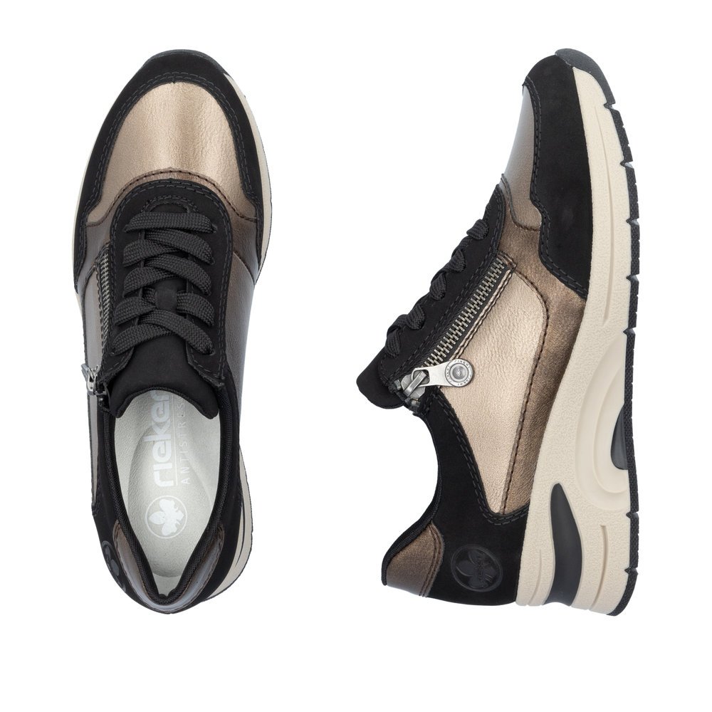Rieker N9301-91 Anatomical Leather Sneaker Gold